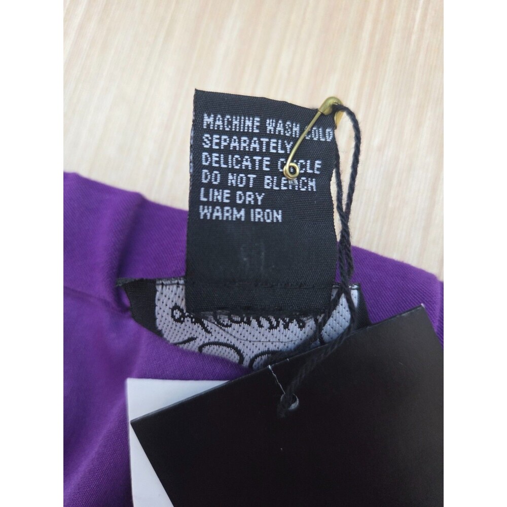 Koos Of Course! Artsy Purple Side Zip Fairy Whimsigoth Long Maxi Skirt Large NWT - Picture 5 of 6